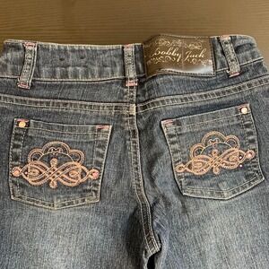 Vintage Y2K Bobby Jack Denim Jeans Embroidered Monkey Youth Girl's 7